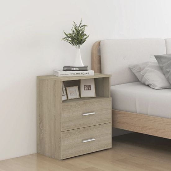 Greatstore Nočna omarica sonoma hrast 50x32x60 cm