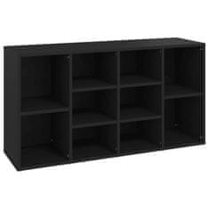 Vidaxl Klop za shranjevanje čevljev črna 103x30x54,5 cm iverna plošča