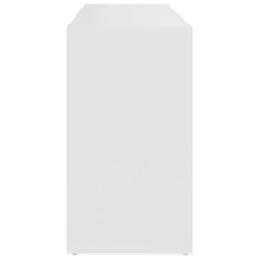 Vidaxl Klop za shranjevanje čevljev bela 103x30x54,5 cm iverna plošča