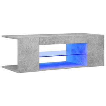 Vidaxl TV omarica z LED lučkami betonsko siva 90x39x30 cm