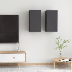Vidaxl TV omarica 2 kosa siva 30,5x30x60 cm iverna plošča
