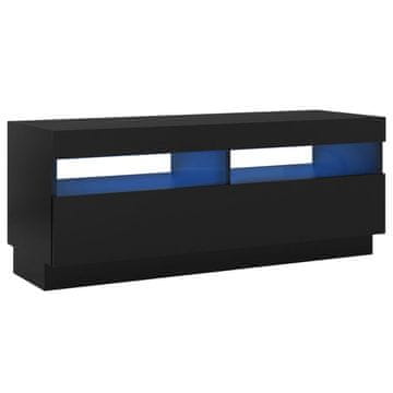 Vidaxl TV omarica z LED lučkami črna 100x35x40 cm