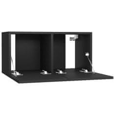Vidaxl Viseča TV omarica črna 60x30x30 cm