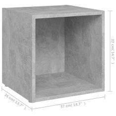 Vidaxl TV omarice 4 kosi betonsko sive 37x35x37 cm iverna plošča