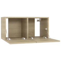 Vidaxl TV omarice 4 kosi sonoma hrast 60x30x30 cm iverna plošča