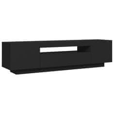 Vidaxl TV omarica z LED lučkami črna 160x35x40 cm