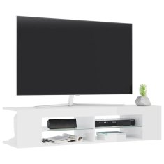 Vidaxl TV omarica z LED lučkami visok sijaj bela 135x39x30 cm
