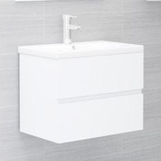shumee Omarica za umivalnik bela 60x38,5x45 cm iverna plošča