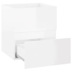 Vidaxl Umivalna omarica, bela, visok sijaj, 41x38,5x45 cm, plošča
