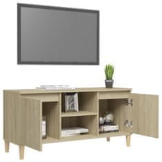 Vidaxl TV omarica z lesenimi nogami sonoma hrast 103,5x35x50 cm