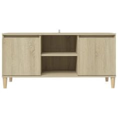 Vidaxl TV omarica z lesenimi nogami sonoma hrast 103,5x35x50 cm