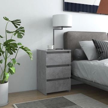 Vidaxl vidaXL Nočna omarica betonsko siva 40x35x62,5 cm