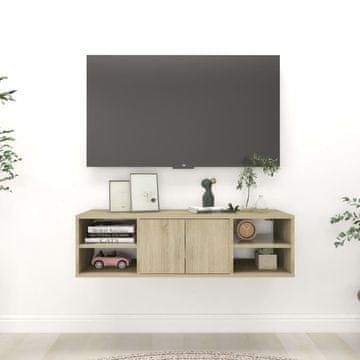 Vidaxl vidaXL Stenska polica sonoma hrast 102x30x29 cm, material na osnovi lesa