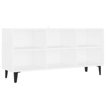 Vidaxl TV omarica s kovinskimi nogami bela 103,5x30x50 cm