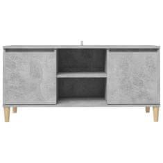Vidaxl TV omarica z lesenimi nogami betonsko siva 103,5x35x50 cm