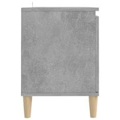 Vidaxl TV omarica z lesenimi nogami betonsko siva 103,5x35x50 cm