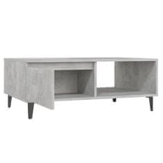 Greatstore Klubska mizica betonsko siva 90x60x35 cm iverna plošča