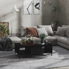 Vidaxl Klubska mizica visok sijaj črna 103,5x60x35 cm iverna plošča