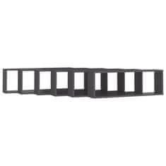 Vidaxl Stenske police kockaste 6 kosov sive 80x15x26,5 cm
