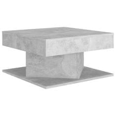 Greatstore Klubska mizica betonsko siva 57x57x30 cm iverna plošča