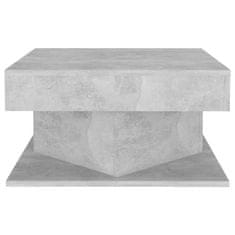 Greatstore Klubska mizica betonsko siva 57x57x30 cm iverna plošča
