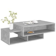 Greatstore Klubska mizica betonsko siva 105x55x32 cm iverna plošča