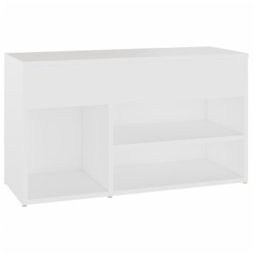Vidaxl Klop za čevlje bela 80x30x45 cm iverna plošča