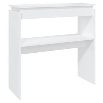 Vidaxl Konzolna mizica bela 80x30x80 cm iverna plošča