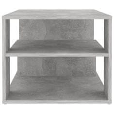 Greatstore Klubska mizica betonsko siva 100x50x40 cm iverna plošča