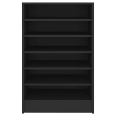 Vidaxl Omara za čevlje črna 60x35x92 cm iverna plošča