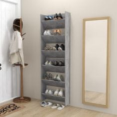 Vidaxl Stenska omara za čevlje 2 kosa betonsko siva 60x18x90 cm