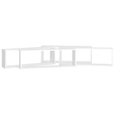 Vidaxl Stenske police kockaste 4 kosi bele 80x15x26,5 cm