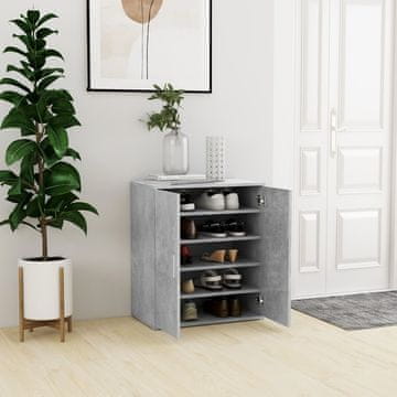 Vidaxl vidaXL Omarica za čevlje betonsko siva 60x35x70 cm