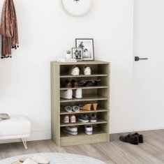 Vidaxl Omara za čevlje sonoma hrast 60x35x92 cm iverna plošča