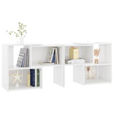Greatstore TV omarica visok sijaj bela 104x30x52 cm iverna plošča