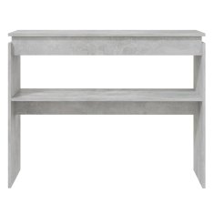 Vidaxl Konzolna mizica betonsko siva 102x30x80 cm iverna plošča