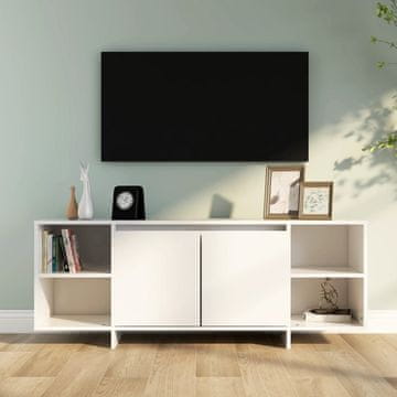 Vidaxl vidaXL TV omarica bela 130x35x50 cm material na osnovi lesa