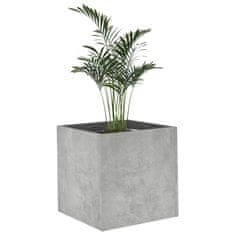 Vidaxl Cvetlično korito betonsko sivo 40x40x40 cm konstruiran les
