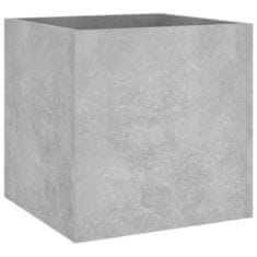 Vidaxl Cvetlično korito betonsko sivo 40x40x40 cm konstruiran les