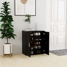 Vidaxl Omarica za čevlje črna 60x35x70 cm iverna plošča