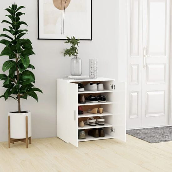 Vidaxl Omarica za čevlje bela 60x35x70 cm iverna plošča