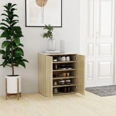 Vidaxl Omarica za čevlje sonoma hrast 60x35x70 cm iverna plošča
