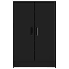 Vidaxl Omara za čevlje črna 60x35x92 cm iverna plošča