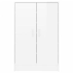 Vidaxl Omara za čevlje visok sijaj bela 60x35x92 cm iverna plošča