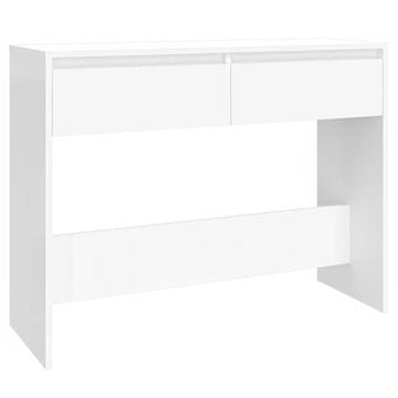Vidaxl Konzolna mizica bela 100x35x76,5 cm iverna plošča
