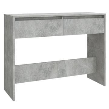 Vidaxl Konzolna mizica betonsko siva 100x35x76,5 cm iverna plošča