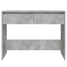 Vidaxl Konzolna mizica betonsko siva 100x35x76,5 cm iverna plošča
