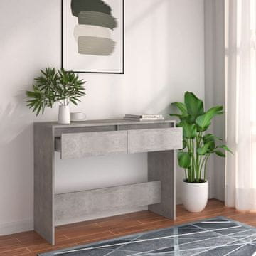 Vidaxl vidaXL Konzolna mizica betonsko siva 100x35x76,5 cm