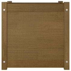 Vidaxl Vrtno cvetlično korito medeno rjavo 50x50x50 cm trdna borovina