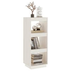Greatstore Knjižna omara za razdelitev prostora bela 40x35x103 cm borovina